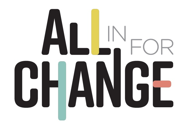 all in for change logo